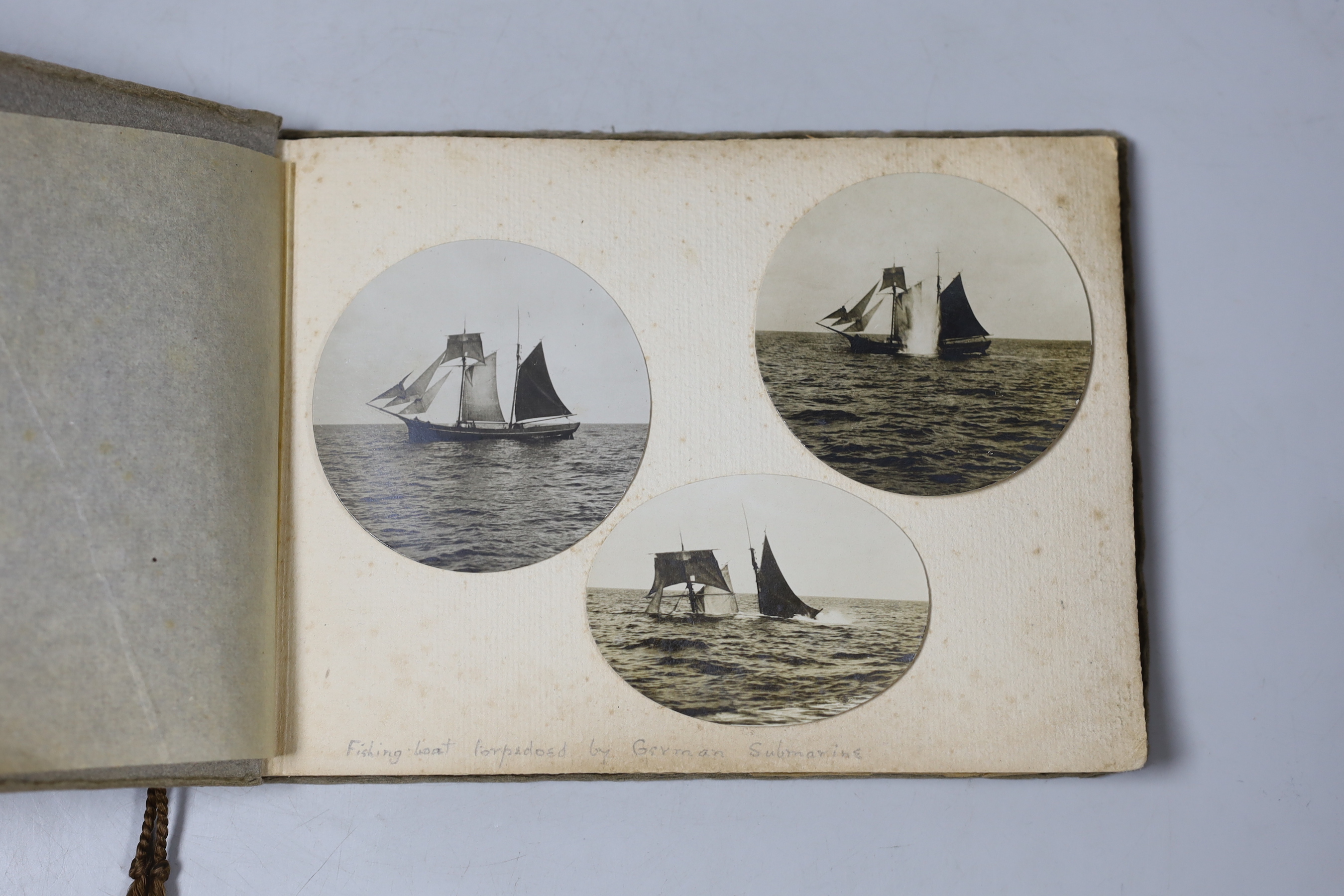 A Zeebruggge Museum photograph album with photographs taken by German Submarine Officers by Arthur Brusselle